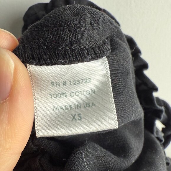 Xirena SIde Striped Track Pants Tapered Cropped Cotton Twill Black Red Size XS - Picture 4 of 6